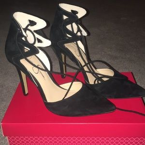 Jessica Simpson Suede Lace Up Heels